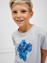 Sam 73 Hellgraues gestreiftes T-Shirt für Jungen SAM 73 Silaqui