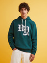 Celio Dunkelgrüner Herren-Kapuzenpullover Celio Fecago