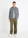 Celio Schwarz kariertes Herrenhemd Celio Fadro