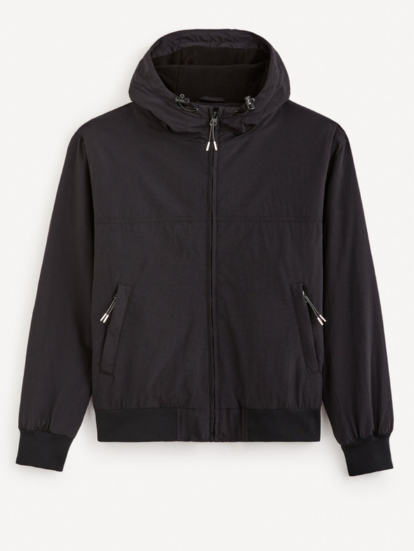 Celio Schwarze Herrenjacke Celio Fuhoodie2