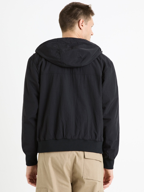 Celio Schwarze Herrenjacke Celio Fuhoodie2
