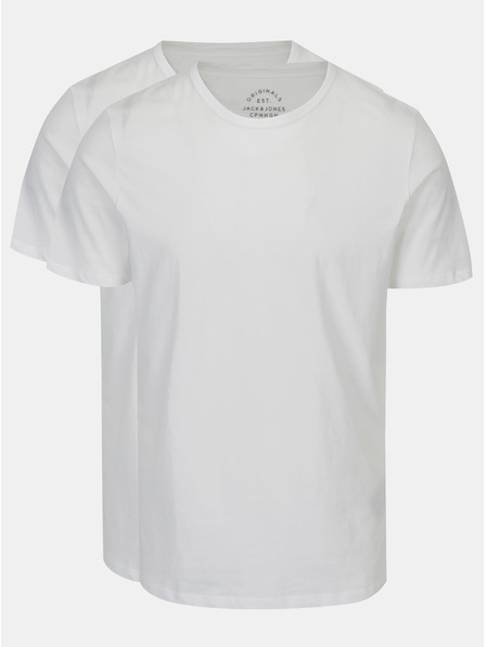 Jack & Jones Set aus zwei weißen Jack & Jones Basic Herren-Kurzarm-T-Shirts