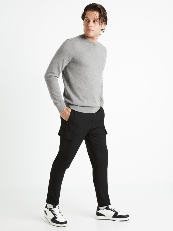 Celio Hellgrauer Herren-Basic-Pullover Celio Decotonv