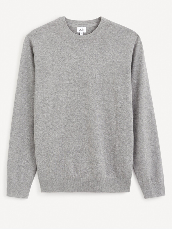 Celio Hellgrauer Herren-Basic-Pullover Celio Decotonv