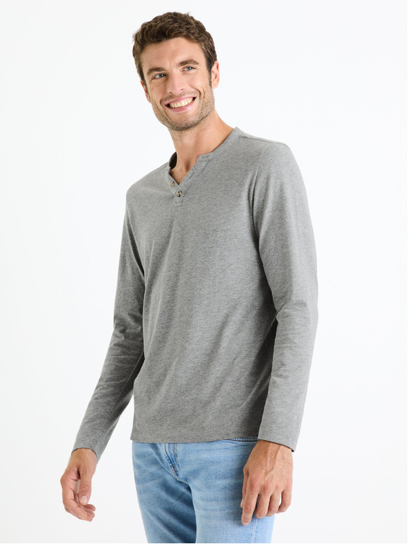 Celio Graues Herren-T-Shirt Celio Fegetiml