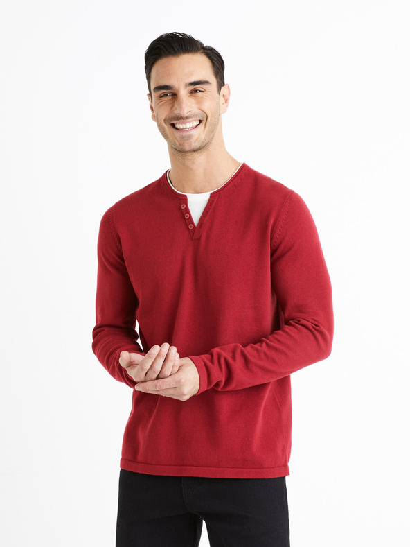 Celio Roter Herrenpullover Celio Felano