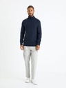 Celio Dunkelblauer Herren-Basic-Rollkragenpullover Celio Febasico