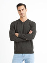 Celio Dunkelgrauer Herren-Basic-Pullover Celio Decotonv