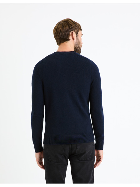 Celio Dunkelblauer Herren-Basic-Pullover Celio Cevlna