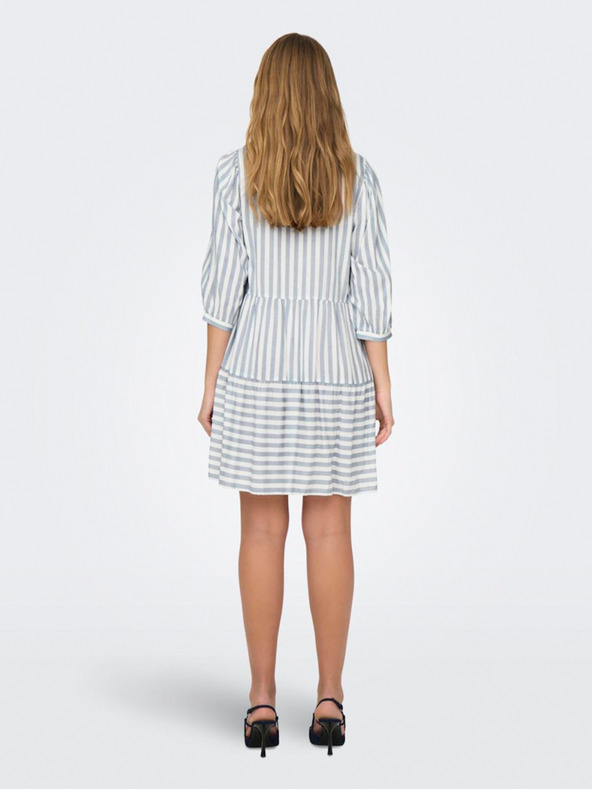 ONLY Blau-weiß gestreiftes Damenkleid ONLY Kaya