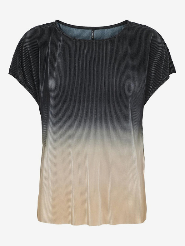 ONLY Beige-schwarze Damenbluse ONLY Jilly