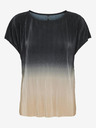 ONLY Beige-schwarze Damenbluse ONLY Jilly