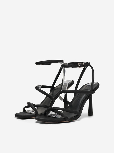 ONLY Schwarze Damen-Sandalen mit Absatz ONLY Amina-1