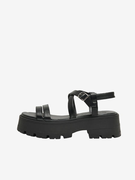 ONLY Schwarze Plateausandalen für Damen ONLY Mercery-1