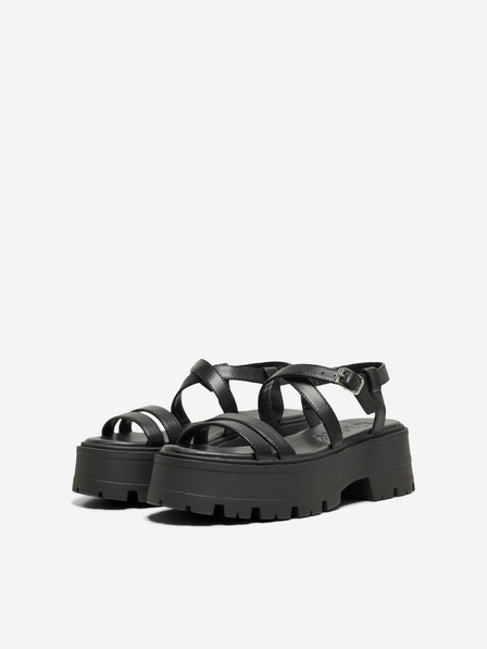 ONLY Schwarze Plateausandalen für Damen ONLY Mercery-1