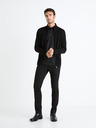 Celio Schwarze Herrenstrickjacke mit Reißverschluss und Wollmischung Celio Fecardinos
