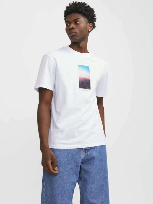 Jack & Jones Weißes Jack & Jones Herren Vesterbro T-Shirt