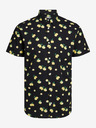 Jack & Jones Schwarzes gemustertes Herrenhemd mit kurzen Ärmeln Jack & Jones Sunshade