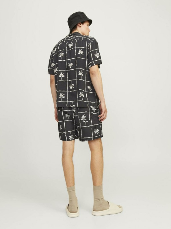 Jack & Jones Schwarz gemusterte Herren-Badebekleidung Jack & Jones Fiji
