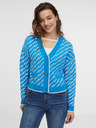 Orsay Blaue gemusterte Damen Strickjacke ORSAY