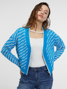 Orsay Blaue gemusterte Damen Strickjacke ORSAY
