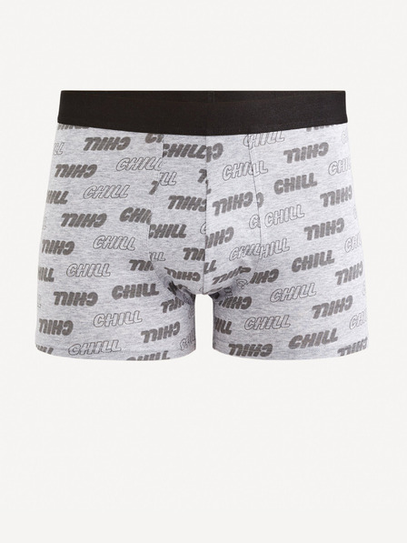 Celio Hellgraue gemusterte Herren-Boxershorts Celio Fichill