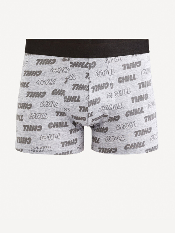 Celio Hellgraue gemusterte Herren-Boxershorts Celio Fichill