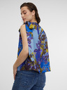 Orsay Blaue gemusterte Damen-Satinbluse ORSAY