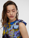 Orsay Blaue gemusterte Damen-Satinbluse ORSAY