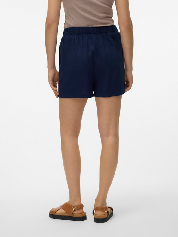 Vero Moda Dunkelblaue Damen-Shorts aus Leinen Vero Moda Jesmilo