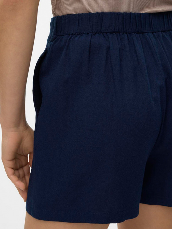 Vero Moda Dunkelblaue Damen-Shorts aus Leinen Vero Moda Jesmilo