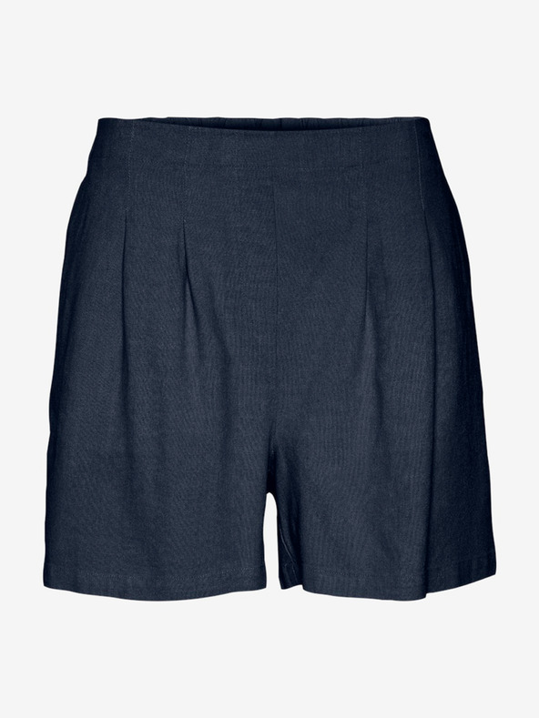 Vero Moda Dunkelblaue Damen-Shorts aus Leinen Vero Moda Jesmilo