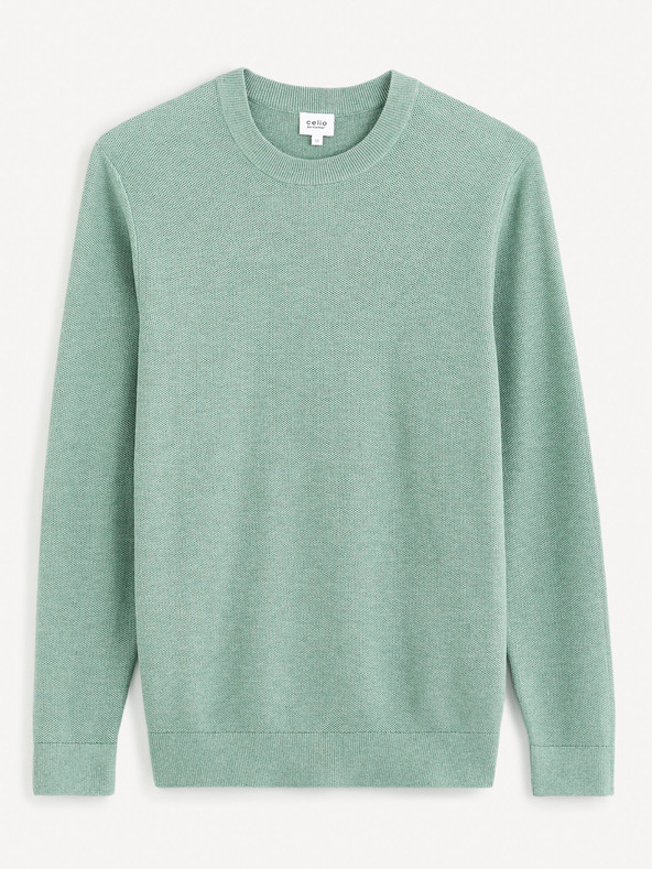 Celio Grüner Herren-Basic-Pullover Celio Bepic
