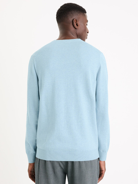 Celio Hellblauer Herren-Basic-Pullover Celio Decotonv