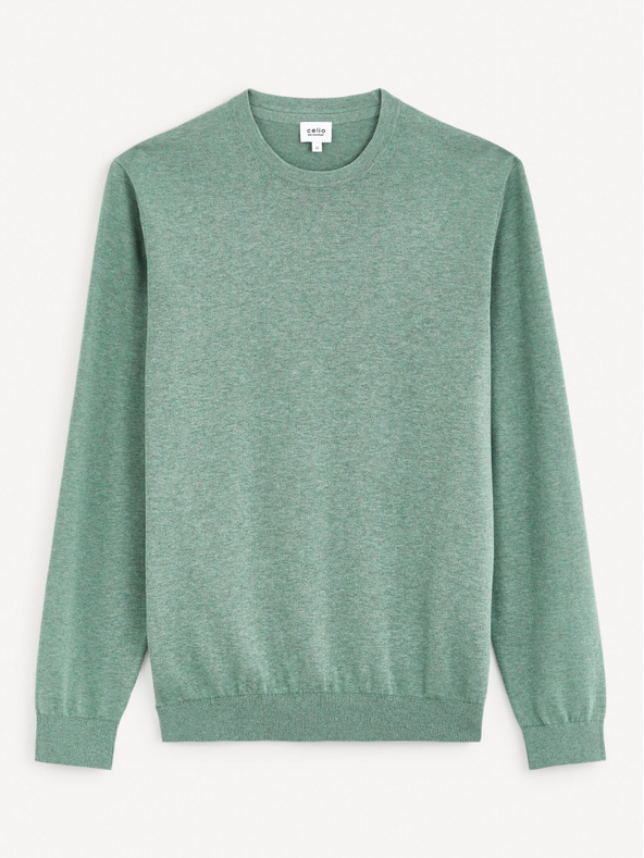 Celio Grüner Herren-Basic-Pullover Celio Decoton