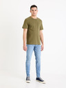 Celio Khaki Herren-Basis-T-Shirt Celio Gepik