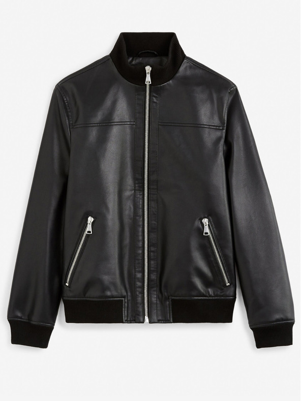 Celio Schwarze Herren Lederjacke Celio Gumati