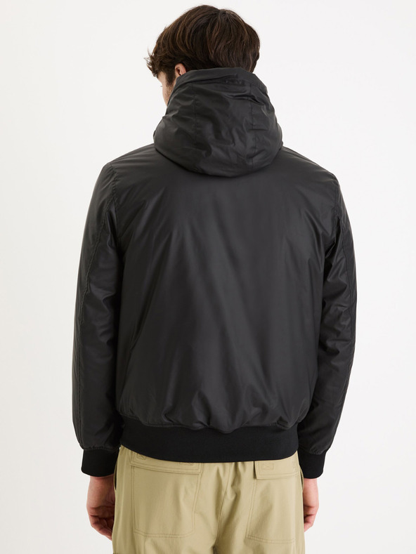 Celio Schwarze Herrenjacke Celio Guhoodie