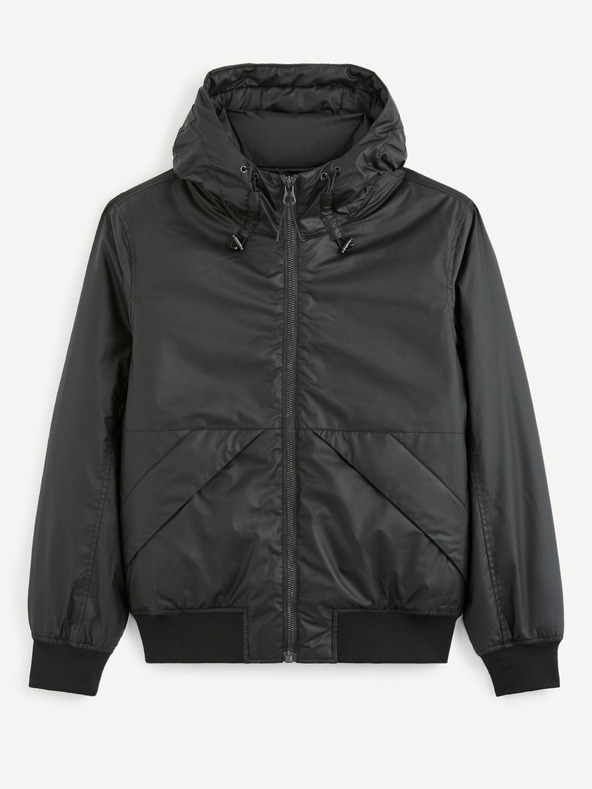 Celio Schwarze Herrenjacke Celio Guhoodie