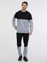 Sam 73 Schwarz-grauer Herren-Kapuzenpullover SAM 73 Hugo