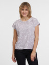 Sam 73 Hellviolettes gemustertes Damen-T-Shirt SAM 73 Margarita