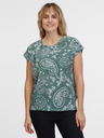 Sam 73 Grünes gemustertes Damen-T-Shirt SAM 73 Margarita