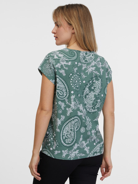 Sam 73 Grünes gemustertes Damen-T-Shirt SAM 73 Margarita