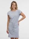 Sam 73 Hellgraues gestreiftes Damenkleid SAM 73 Esperanza