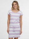 Sam 73 Weiß-lila gestreiftes Damenkleid SAM 73 Reyna