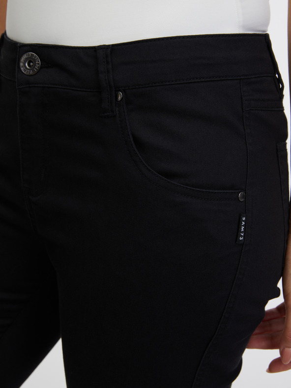 Sam 73 Schwarze dreiviertel Slim Fit Jeans für Damen SAM 73 Amara