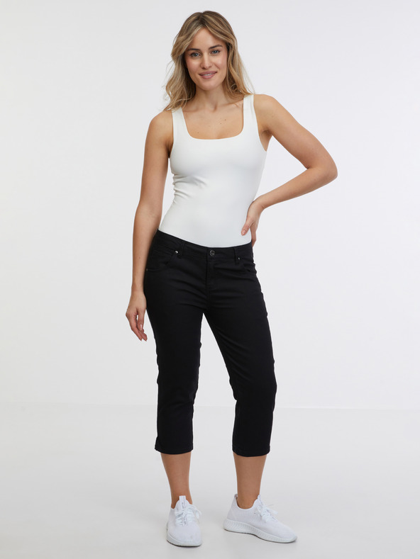 Sam 73 Schwarze dreiviertel Slim Fit Jeans für Damen SAM 73 Amara