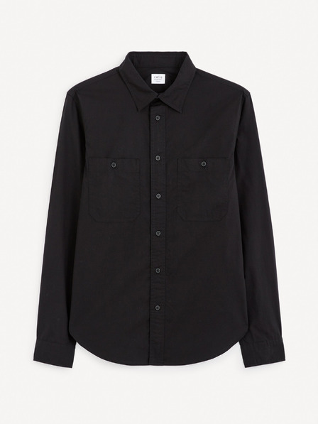 Celio Schwarzes Herrenhemd Celio Gagusti2