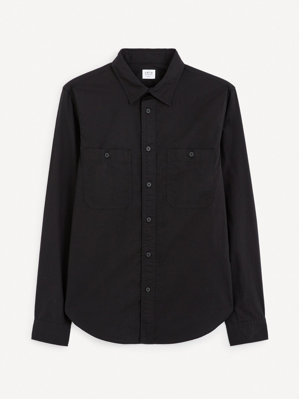Celio Schwarzes Herrenhemd Celio Gagusti2