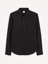 Celio Schwarzes Herrenhemd Celio Gagusti2